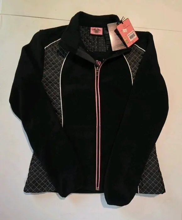 Harley Davidson Woman’s Pink Label Fleece Jacket Black/Pink Medium NWT