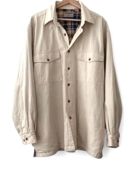 VTG Fleece Lined Button-Up Utility Shirt Chore Jacket Size Men’s XL