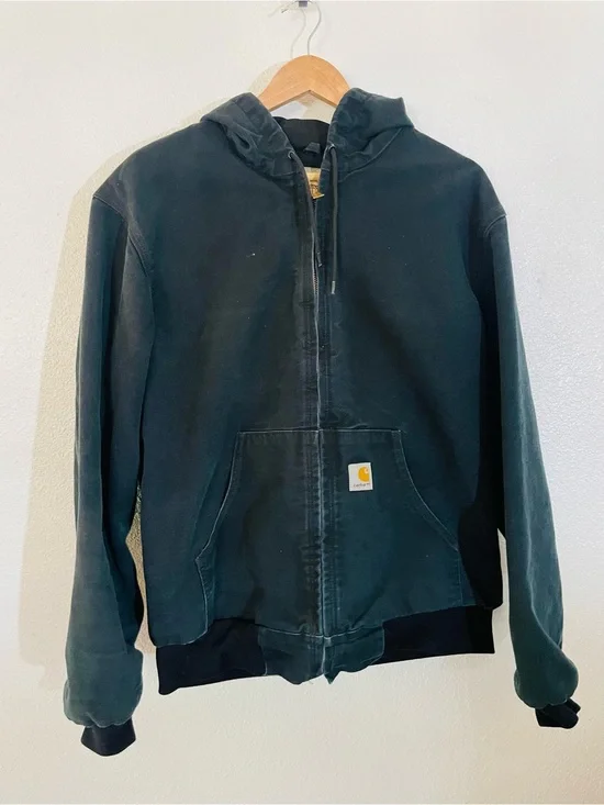 Carhartt Duck Canvas J131 Made In Usa Black Size Medium Workwear Casual Union
