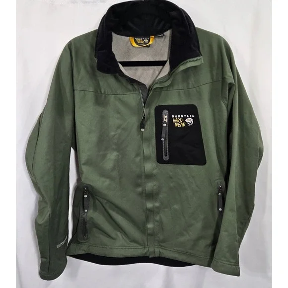 Mountain Hardwear Conduit Softshell Jacket Men's M Olive Full Zip Gorpcore Olive