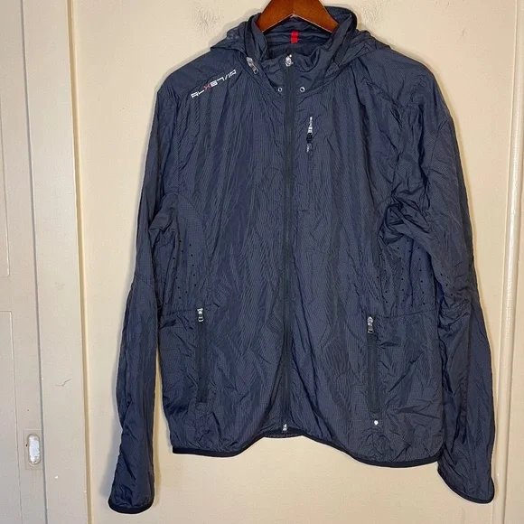 RLX Ralph Lauren Black Lightweight Hooded Jacket