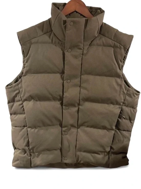Lululemon Olive Brown Down Puffer Canvas Vest Size Men’s Large (NWT)