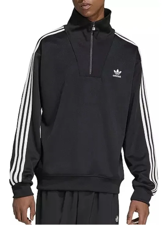 Men's Adidas Funnelneck Track jacket Size L Black