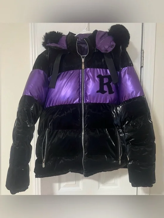 REELISTIK NYC Men’s Faux Fur Hooded Puffer Jacket Size XL