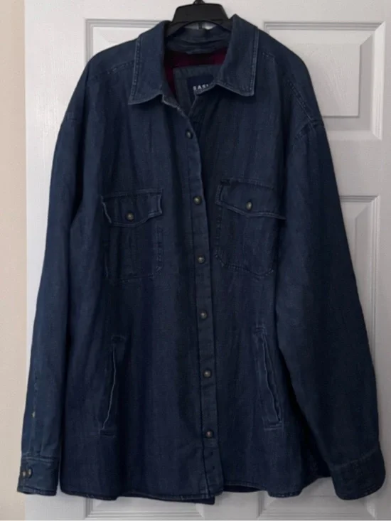 Vintage denim shirt jacket