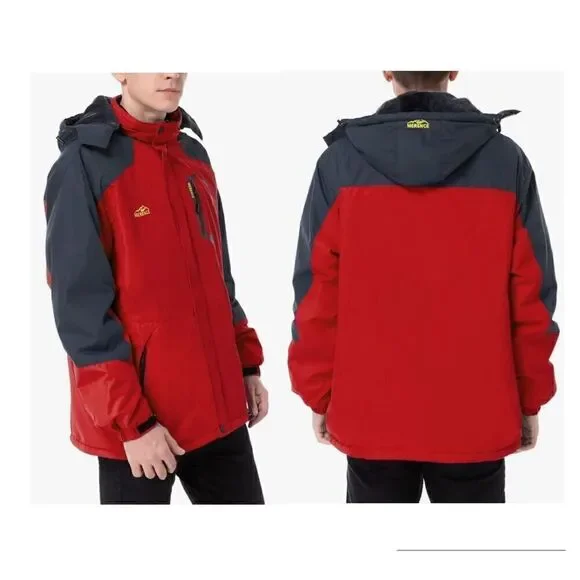 Merence Men's Mountain Waterproof Ski Jacket Fleece
