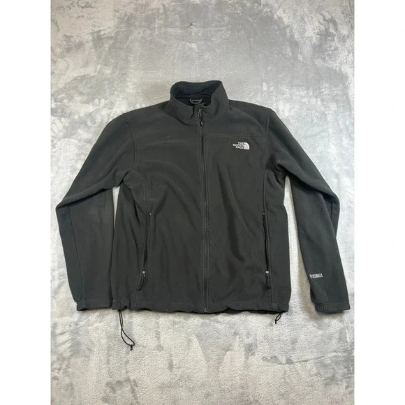 The North Face Full Zip Men's Black Windwall Fleece Jacket Size Large