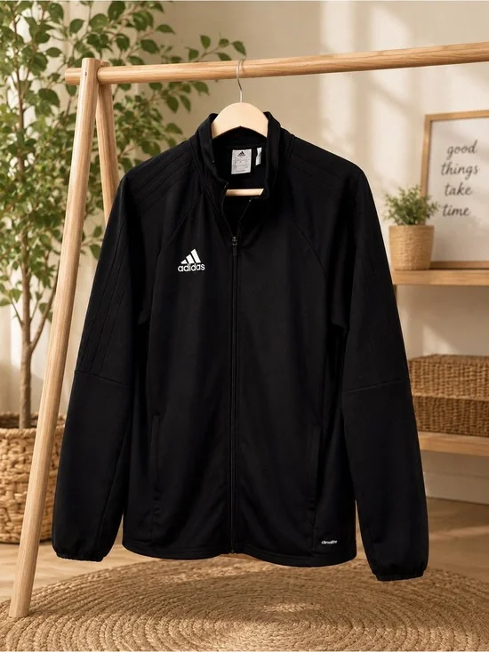 adidas Black Full-Zip Performance Jacket
