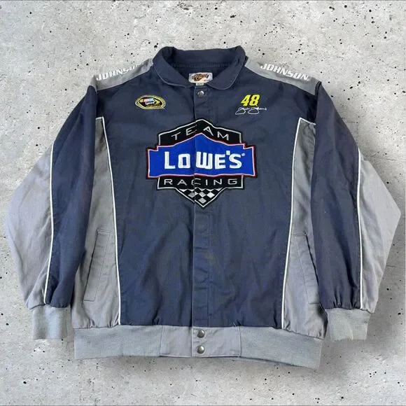 Vintage Nascar Jimmy Johnson Lowe's #48 Racing Jacket Size XL Winner's‎ Circle