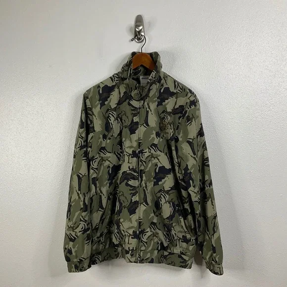 Reebok Men's‎ Green Camo Tracktop Camo Jacket Size Large