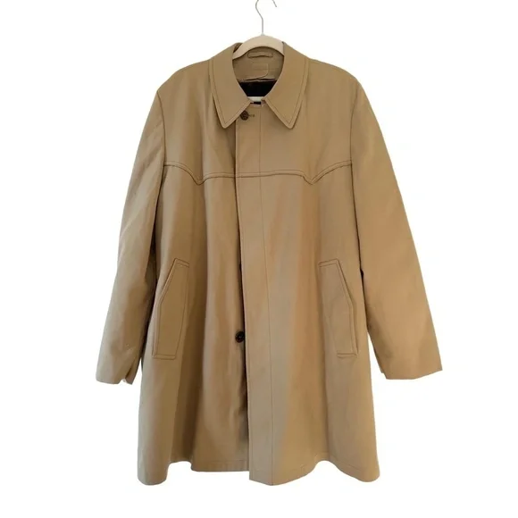 Pristine Vintage Deadstock London Fog Maincoats Trench Coat Tan Beige size 44R