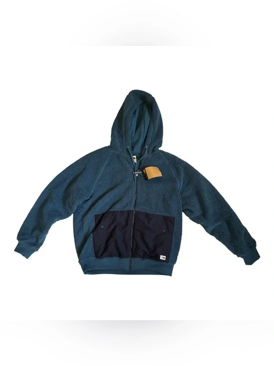 NWT The North Face Ridge Fleece Full Zip Hooded Jacket Mens Large Blue L