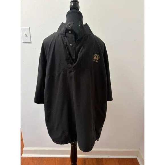 Ashworth Pebble Beach Golf Links Men's Jacket L Black Drawstring Hem