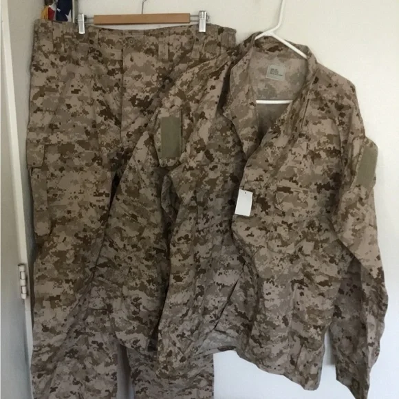 US navy nwu type ii desert digital combat set size extra large long new with tag