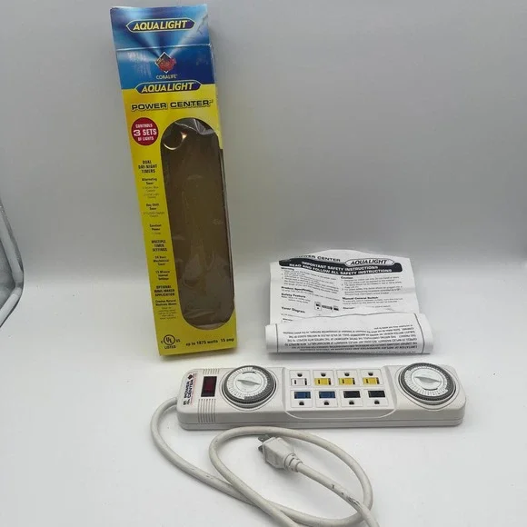 Coralife Aqualight Power Center Dual‎ Day-Night Timer Wave-Maker 15A 1875W 01611
