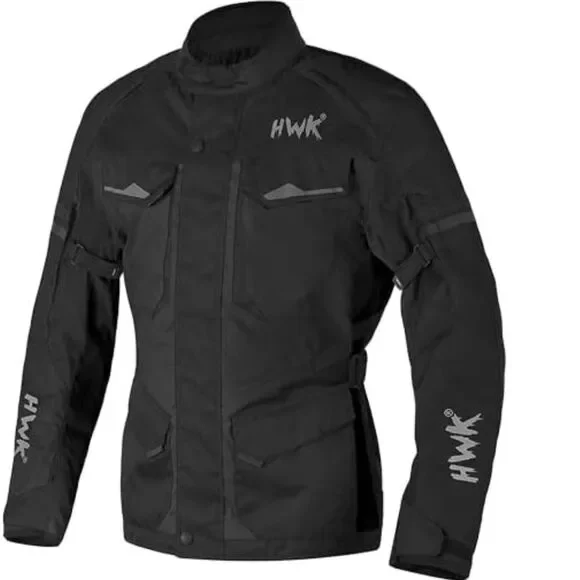 HWK Black Motorcycle Jacket Size S