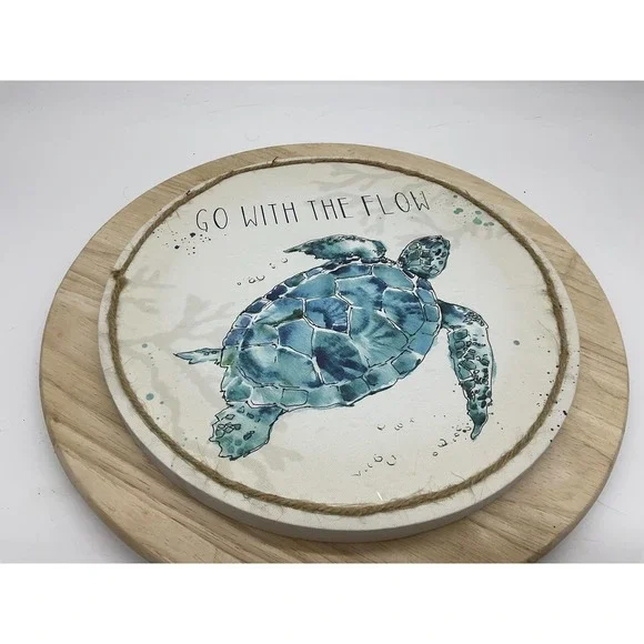 Hobby Lobby Sea Turtle Wall Plaque Medium Go With The Flow Blue Beach Decor