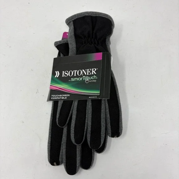 Isotonerw smarTouch Women's Gloves Black Oxford Heather Grey Size M/L