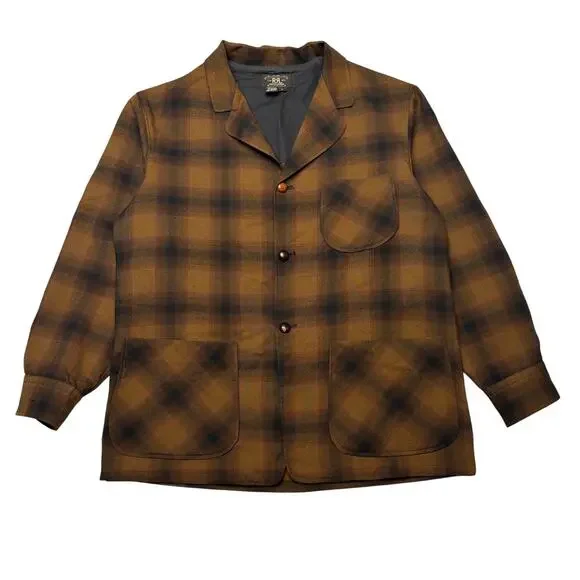 Vintage 90s RRL Double RL Ralph Lauren Shadow Plaid Blazer Jacket Men's L Wool