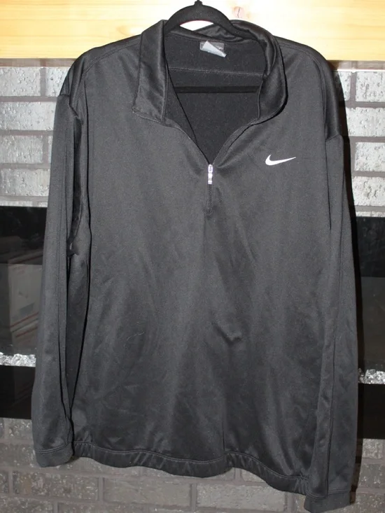 Nike Black Long-Sleeve Quarter-Zip Performance Top
