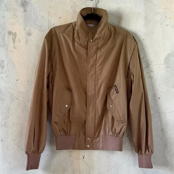 Members Only Men 40 M Medium Cafe Racer Bomber Vtg 80s Grand Prix Jacket Brown
