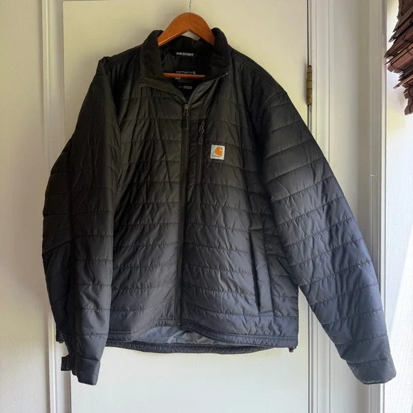 Carhartt Rain Defender Relaxed Fit Insulated Jacket Black 102208-001 Mens L