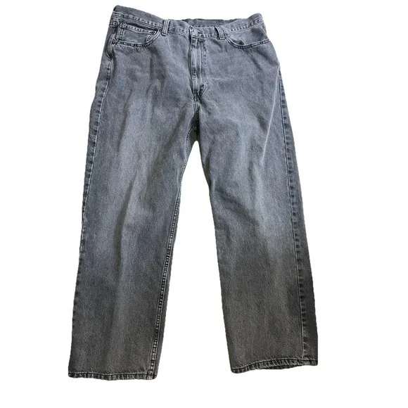 90s Levis 565 Jeans Mens 38X30 Black Loose Fit Straight‎ Leg Denim 97 Tag 36X28