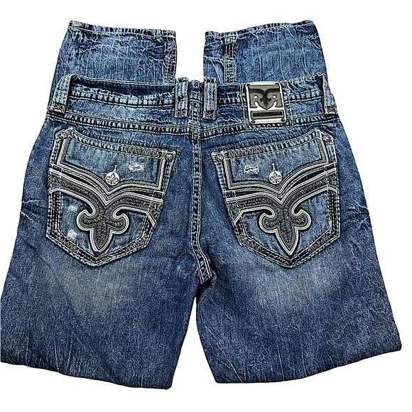 ROCK REVIVAL: Men’s Diji Straight Jeans -Size 36