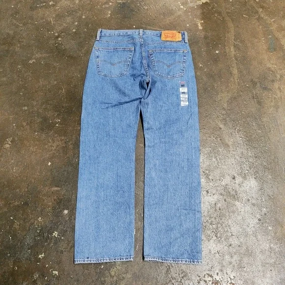NEW Levi's 501 Button Fly Jeans 33x30 Mens Straight Leg Cotton Red Tab Denim