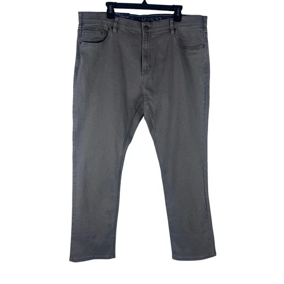 JACHS New York Mens Straight Fit 5 Pocket Denim Pant Grey 40x32 S26A-128-VES NWT