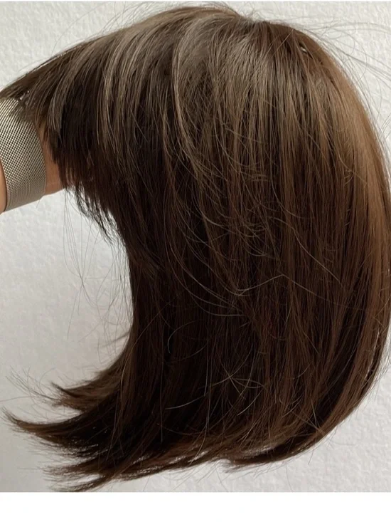 OneDor Bob Wig with Bangs Brown