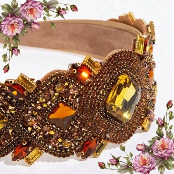 Baroque-Style‎ Hairband With Gorgeous Gemstone Decoration