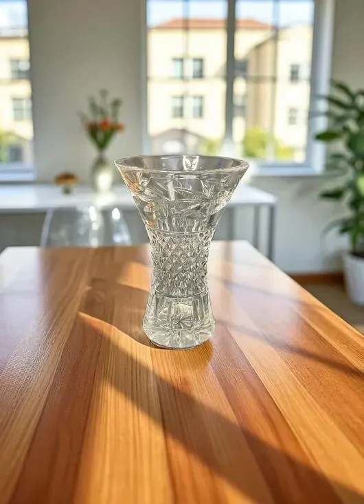Vintage Corset Galway Irish Glass Crystal Leah Flared Hourglass 6