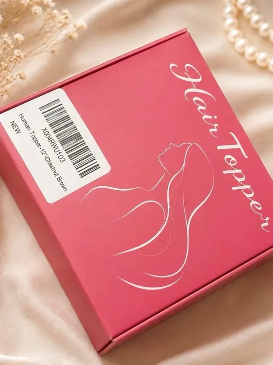 100 % real human hair topper chest nut color