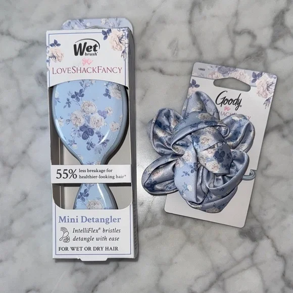 NWT LoveShackFancy x Goody Mini Detangler and Scrunchie Bundle