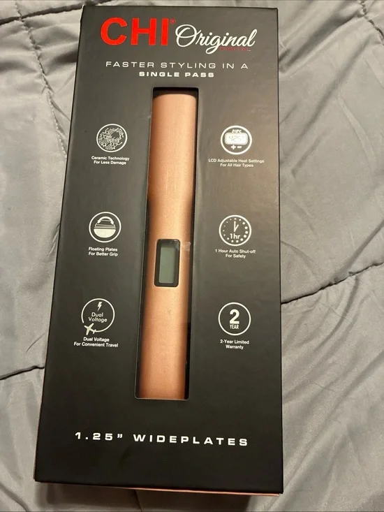 CHI original digital 1.25 ceramic flat iron rose gold new