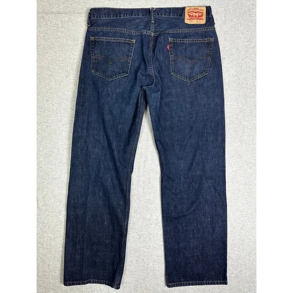Levis 569 Loose Straight Jeans Mens 36x34 (36x31)‎ Dark Wash Denim Pants