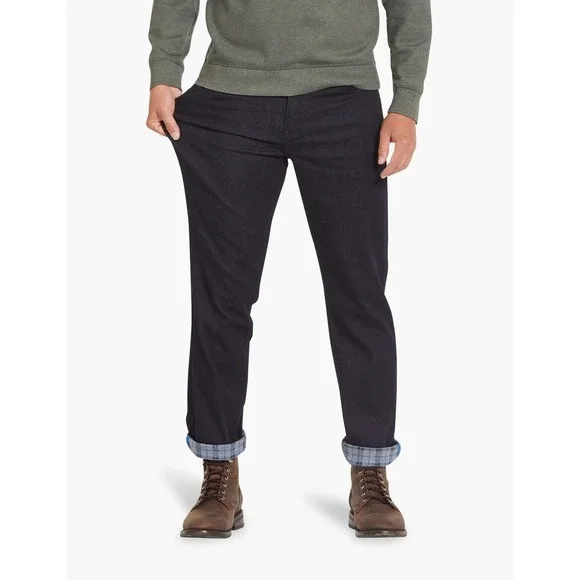 Mugsy Men's Toasties Stretch Flannel Lined Dark Wash Denim Jeans‎ Style- 35/34