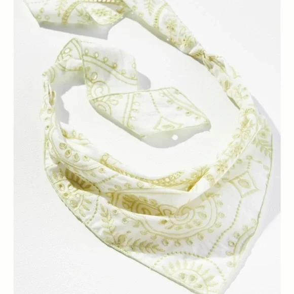 Woven Pastel Hair Scarf-Lime