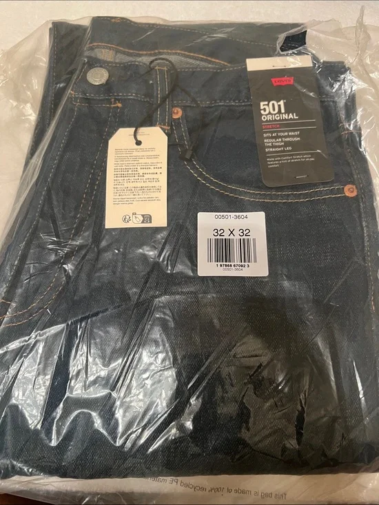 Levi’s 501 Men’s Jeans Sz 32x32 Dark.Wash Blue MSRP: $110