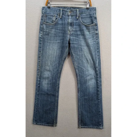 Levis 527 Men's Blue Denim Jeans Size 32x32 Straight Leg‎ Med Wash 100% Cotton