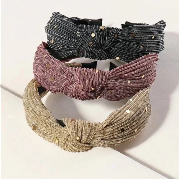 💋 Sequin Cross Knot headband 3pcs