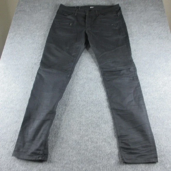 Hudson Jeans Mens 38x36 Black Blinder Skinny Biker Stretch Denim Moto Pants