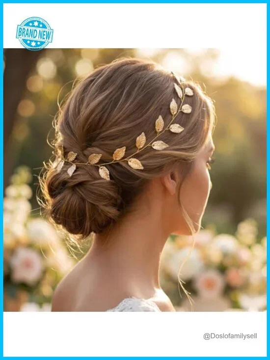 Gold Leaf Hair Vine Greek Goddess Headpiece Wedding Hair Accessory