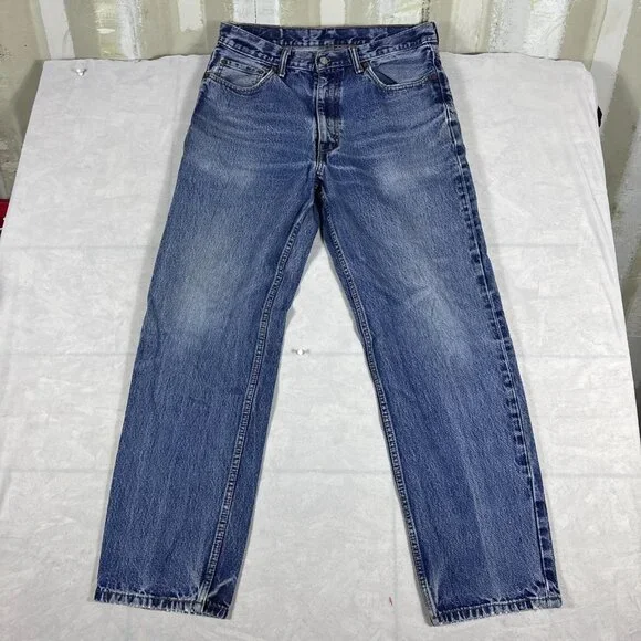 Levi's Regular Fit Jeans Mens Blue Denim Straight Leg‎ Outdoor Size W34 L32
