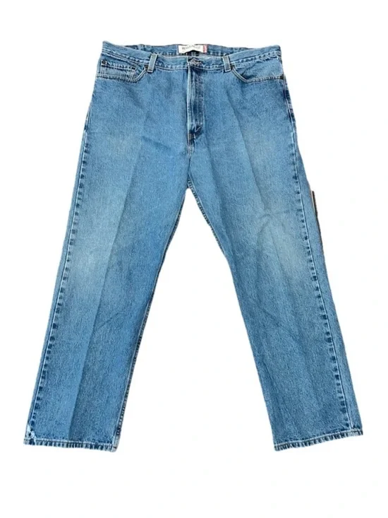 Levi's 505 Jeans Mens Size 42x32 Regular Fit Straight Leg Blue faded Wash Y2K