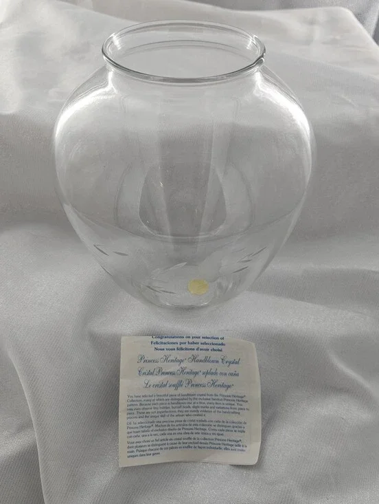 Princess House Heritage handblown crystal vase