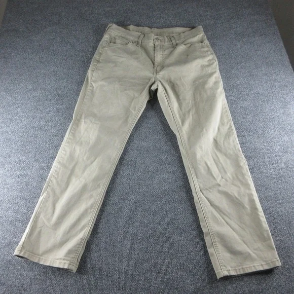 Levis 541 Jeans Mens 33x30 Beige Athletic Tapered Light Wash Stretch Denim
