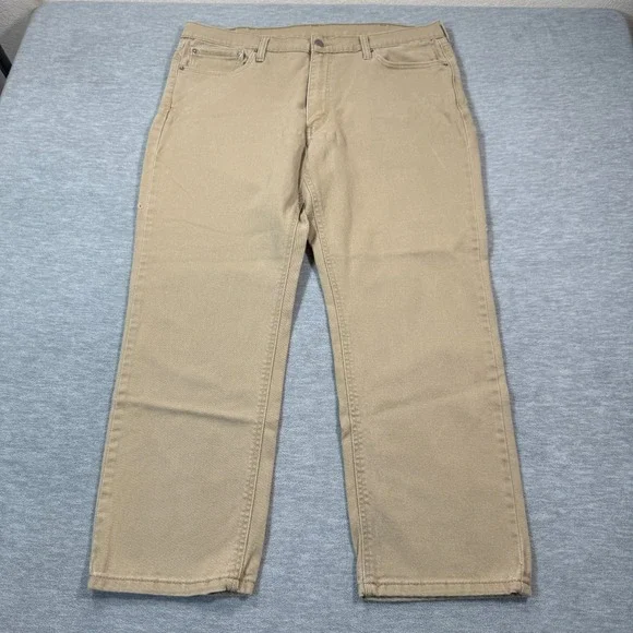Levis Jeans Mens 40x30 Beige 541 Athletic‎ Tapered Mid Rise Stretch Light Wash