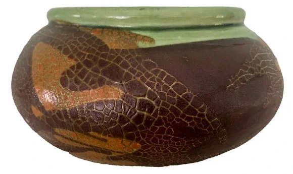 Royal Haeger Lava Glaze Pottery Vase MCM Mid Century 3 5/8 Tall, 6 1/2